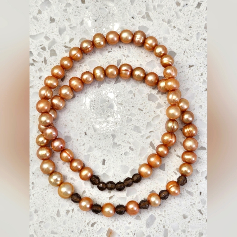X2 Beautiful freshwater pearl bracelets